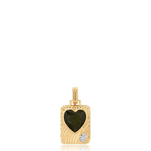 Ripple Heart Amulet Charm Pendant