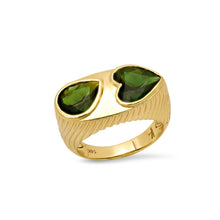 Petite Two-Stone Ripple Ring