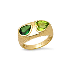 Petite Two-Stone Ripple Ring