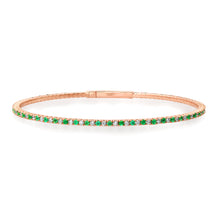 Emerald & Diamond Eternity Flex Bracelet