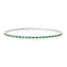 Emerald & Diamond Eternity Flex Bracelet