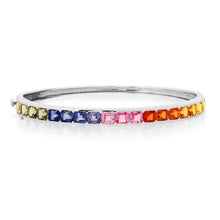 Juicy Rainbow Sapphire Bangle Bracelet