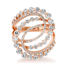 Swirl & Shine Graduated Diamond Statement Ring