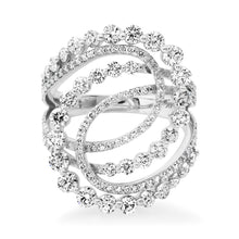 Swirl & Shine Graduated Diamond Statement Ring