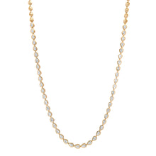 Bezel Set Diamond Pear Tennis Necklace