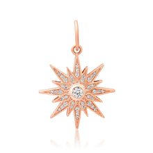 Pave Diamond Starburst Sunshine Charm