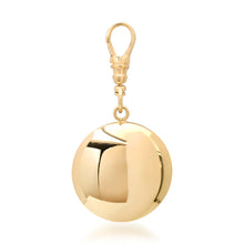 Puffy Round Gold Disc Charm Pendant