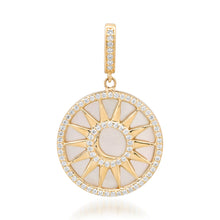 Mother of Pearl & Diamond Sunshine Coin Charm