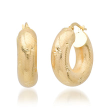 Textured Celestial Gold Hoop Earrings