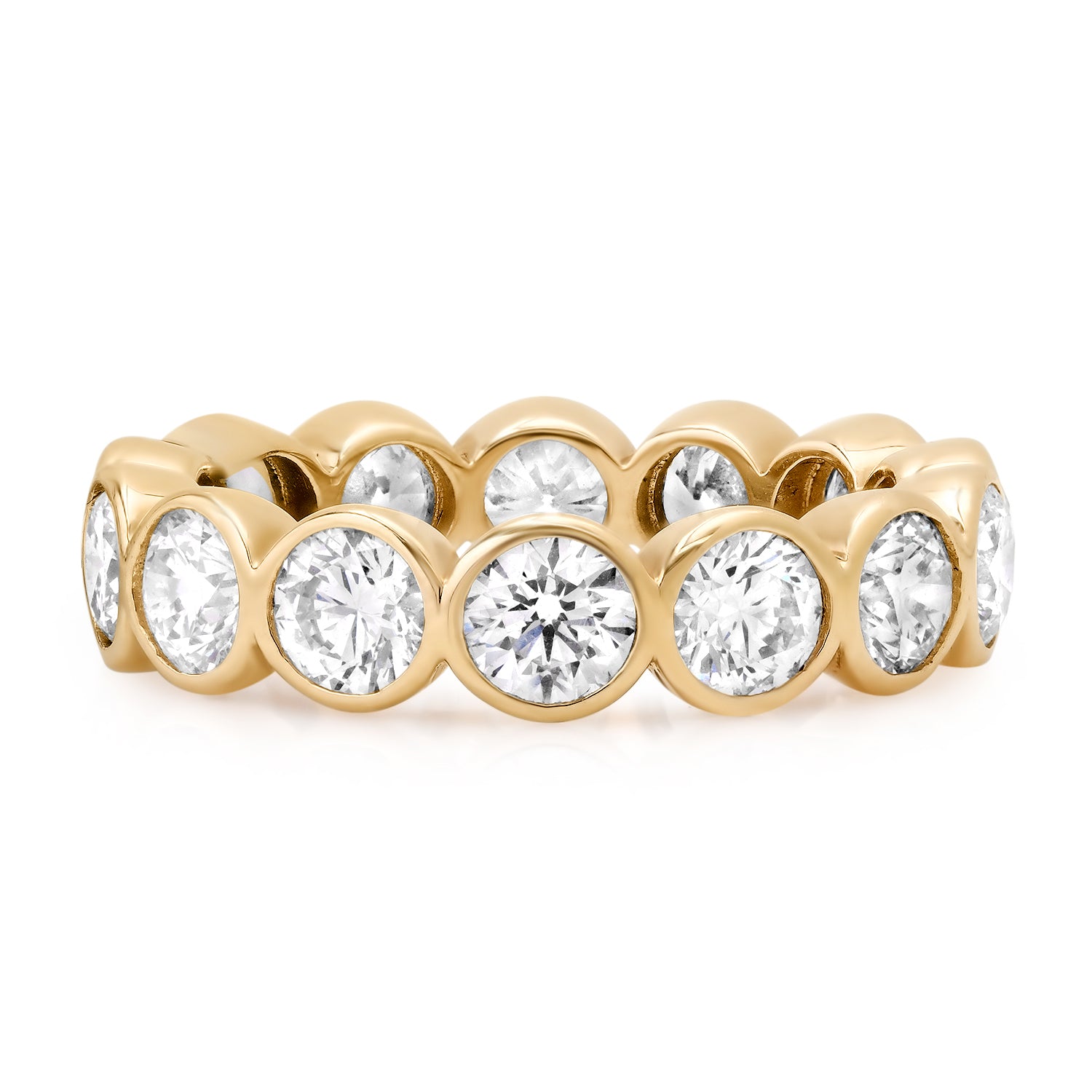 Juicy Round Bezel Set Diamond Eternity Band Ring