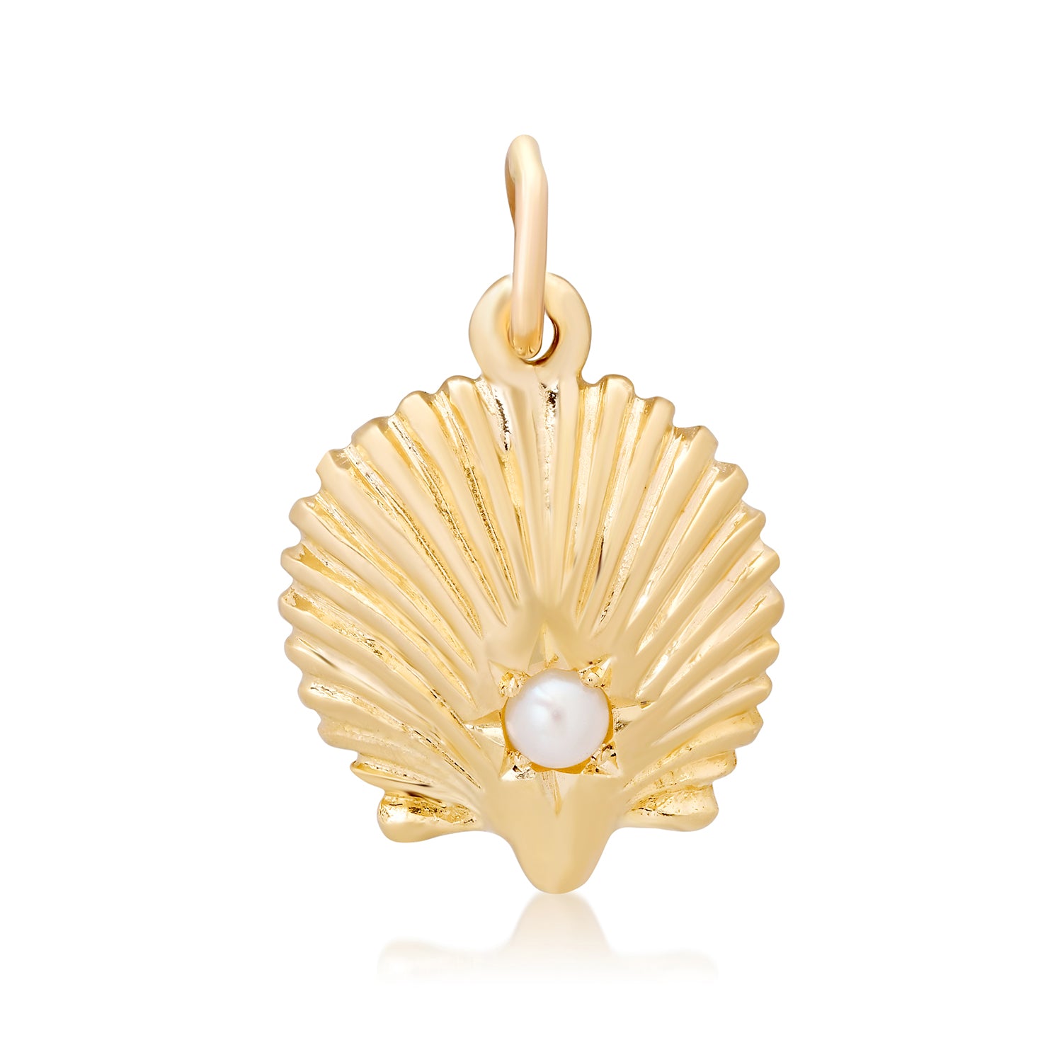 Fluted Pearl Shell Charm