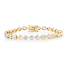 Juicy Bezel Set Diamond Pear Eternity Bracelet