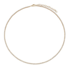Prong Set Petite Round Diamond Tennis Necklace