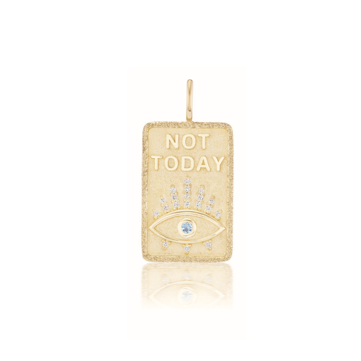 Diamond Not Today Gold Token Charm