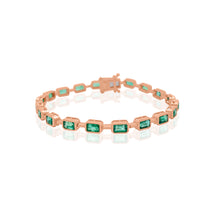 East West Emerald Bezel Eternity Bracelet