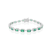 East West Emerald Bezel Eternity Bracelet