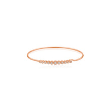 Multi Diamond Row Bezel Bracelet with Hidden Hook Clasp