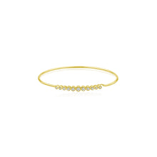 Multi Diamond Row Bezel Bracelet with Hidden Hook Clasp