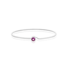 Round Bezel Set Pink Sapphire Bracelet with Hidden Hook Clasp