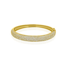 Chic Shine Domed Pave Diamond Bangle Bracelet