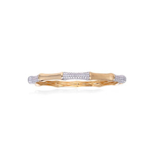 Diamond Bamboo Bangle Bracelet