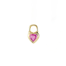 Beating Heart Pink Sapphire Earring Charm
