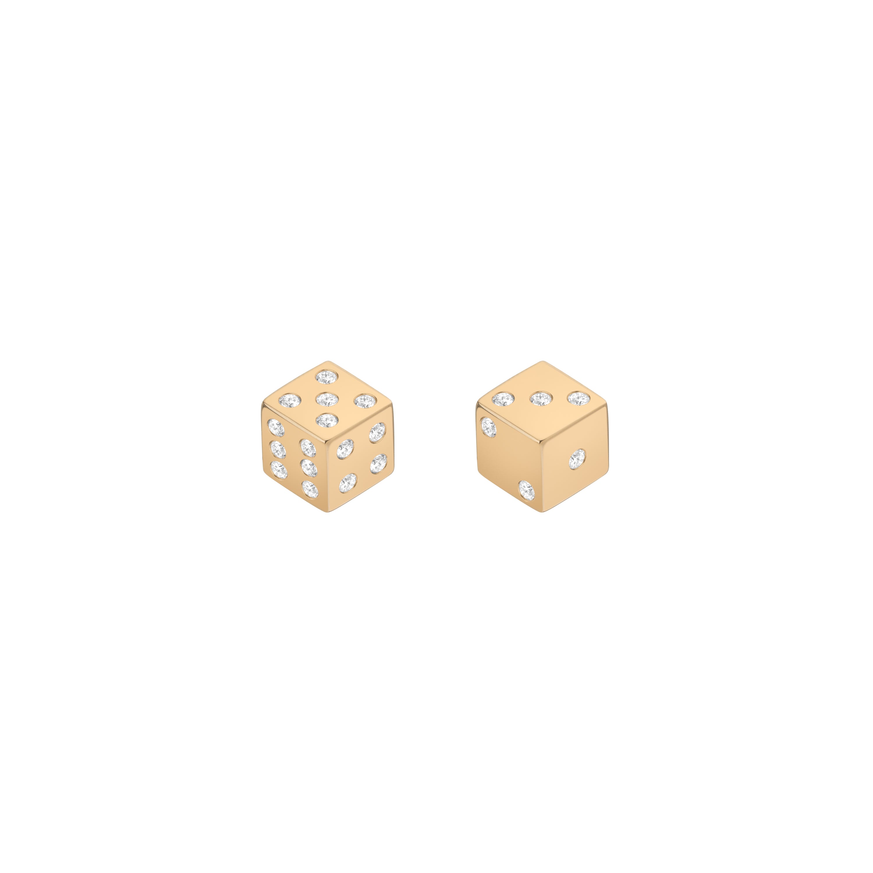 Chance Diamond Dice Stud Earrings