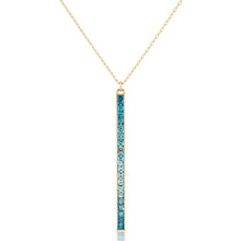 Channel Set London Blue Topaz Matchstick Necklace