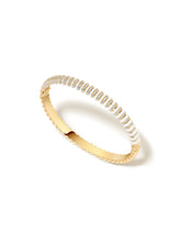 Diamond Borsh Bone White or Jet Black Enamel Bangle Bracelet