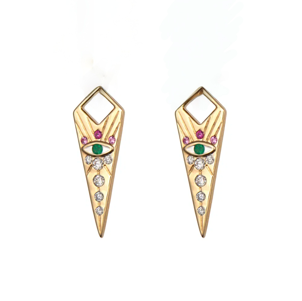 Double Sided Evil Eye Dagger Charm