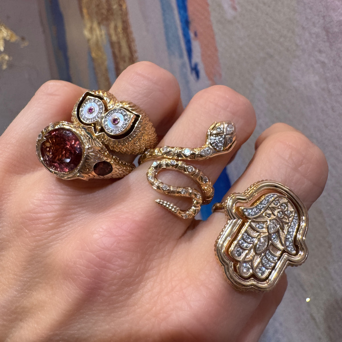 Double Sided Blinking Owl Flip Ring – Milestones by Ashleigh Bergman