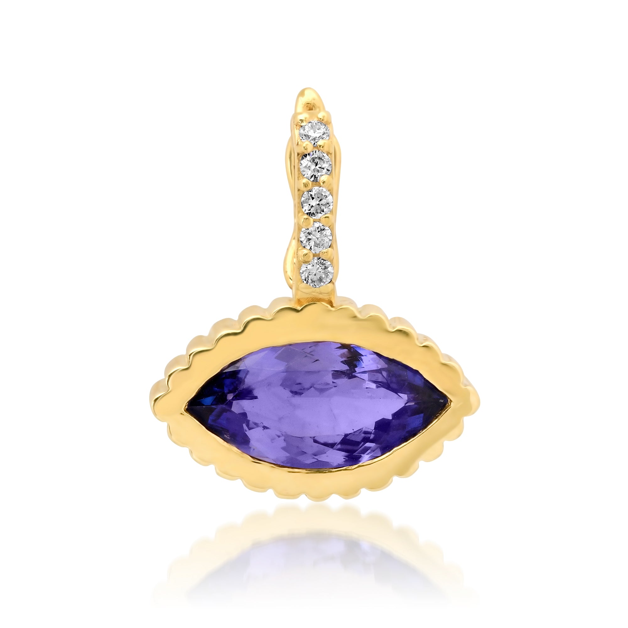 Dream in Technicolor Tanzanite or Opal  & Diamond Charm Pendant