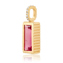 Dream in Technicolor Pink Tourmaline & Diamond Charm Pendant