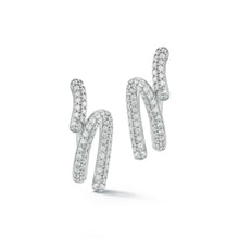 Thoby Gold & Diamond or All Diamond Duet Spiral Earrings