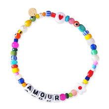 Skinny Mantra Beaded Icons Stretch Bracelet