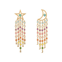 Supernova Opal & Rainbow Sapphire Shimmy Stud Earrings