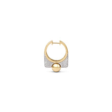 Edgy Pave Diamond Ball Statement Earring