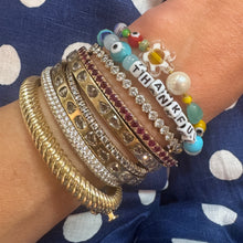 Evil Eye Mantra Beaded Stretch Bracelet