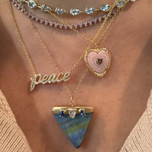 Double Heart Gemstone Necklace