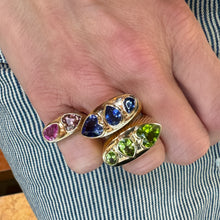 Ripple Mixed Shape Gemstone Statement Ring