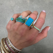 Spark Side Stone Etched Ring