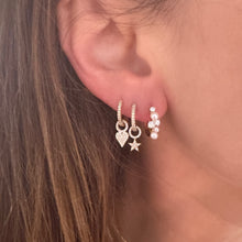 Shimmering Diamond Pave Star Earring Charms