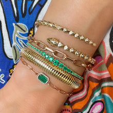 Slithering Segmented Diamond Snake Flex Bangle Bracelet