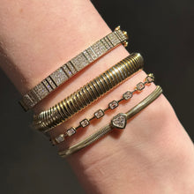 Segmented Bezel Set Emerald Cut Diamond Bracelet