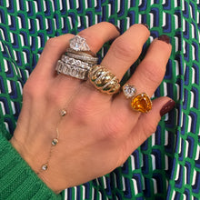 Twisted Gold & Diamond  Dome Ring