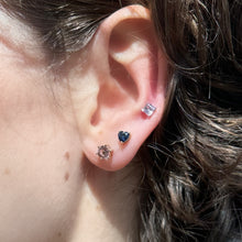 Hexagonal Pink Tourmaline Sprinkle Stud Earrings