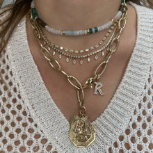 Large Fluted Sunbeam Heart Gemstone Letter Charm