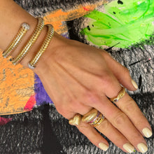 Rosa Rainbow Sapphire & Tsavorite Stacking Ring