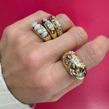 Classic Opal Heart Nomad Band Ring