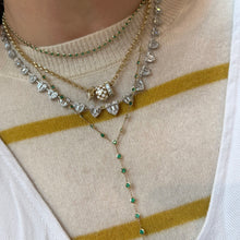 Dainty Bezel Set Emerald Chain Necklace